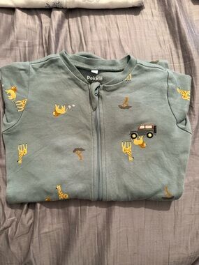 Pekkle Blue Safari Print Kids Pajamas